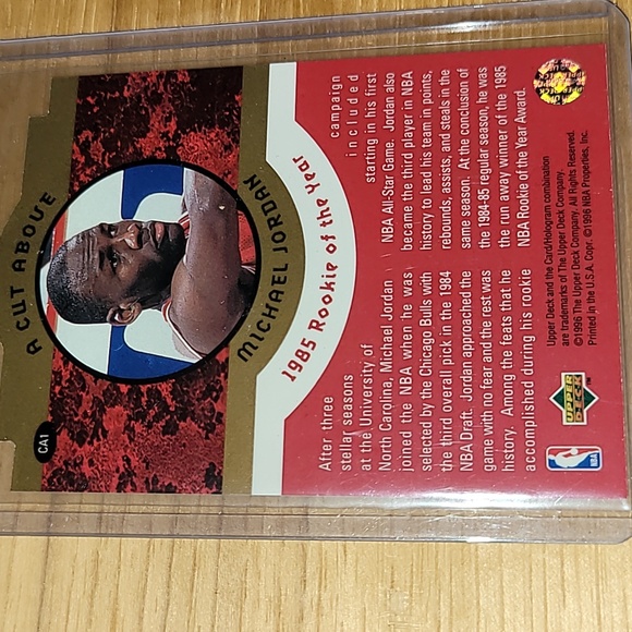 Michael Jordan. Upper Deck. A Cut Above. Rookie of the Year - Picture 5 of 6